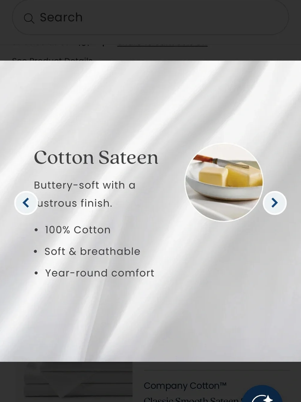 The Company Store White Luxury Sateen Sheet Set - Cotton - King - New